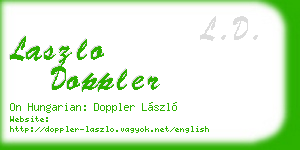 laszlo doppler business card